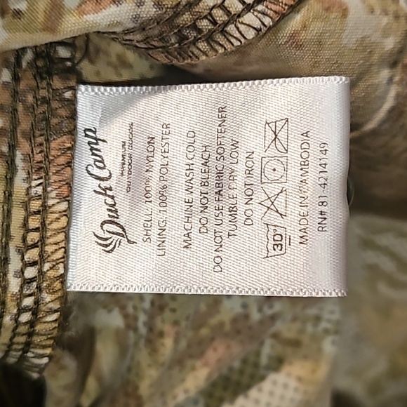 Awesome DUCK CAMP XXXL premium wing shootinh camo nylon shirt sleeve shirt EUC - Picture 4 of 9
